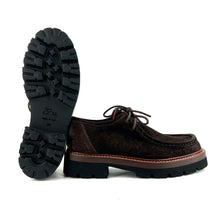 Load image into Gallery viewer, Derby Semelle Crantée Esprit Paraboot en Daim Marron Foncé