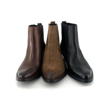 Load image into Gallery viewer, Boots Tiag Élastiqué en Cuir Marron