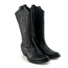 Load image into Gallery viewer, Botte Tiag en Cuir Noir