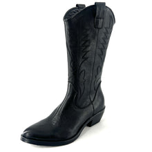 Load image into Gallery viewer, Botte Tiag en Cuir Noir