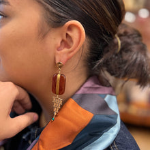 Load image into Gallery viewer, Boucle d'Oreille BABYLONE en Cornaline