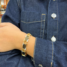 Load image into Gallery viewer, Bracelet Berry en Plaqué Or et Obsidienne Dorée