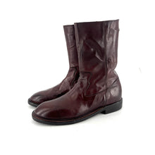 Load image into Gallery viewer, Demi-Botte Zippé Intérieur en Cuir Teak