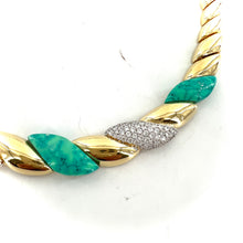 Load image into Gallery viewer, Collier AMENZA en Plaqué Or et Turquoise