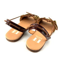 Charger l'image dans la galerie, Sandale en Daim Kaki et Cuir Marron