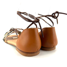 Charger l'image dans la galerie, Sandale en Cuir Camel et Poulain Imprimé "Vache"