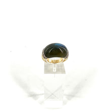 Load image into Gallery viewer, Bague AMENZA en Plaqué Or et Labradorite
