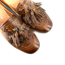 Charger l'image dans la galerie, Mocassin Ultra Souple en Cuir et Python Camel
