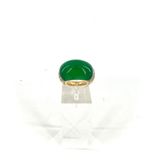 Load image into Gallery viewer, Bague AMENZA en Plaqué Or et Onyx Vert