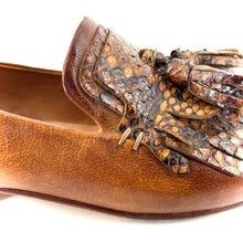 Charger l'image dans la galerie, Mocassin Ultra Souple en Cuir et Python Camel