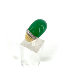 Load image into Gallery viewer, Bague AMENZA en Plaqué Or et Onyx Vert