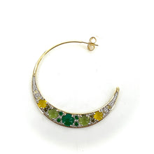 Load image into Gallery viewer, Créoles MIRAGE en Onyx Vert