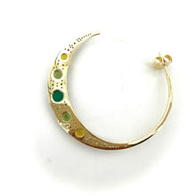 Load image into Gallery viewer, Créoles MIRAGE en Onyx Vert