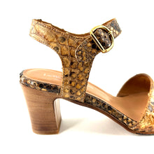 Charger l'image dans la galerie, Sandale à Talon en Python Beige