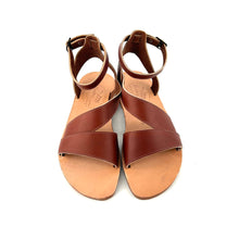 Charger l'image dans la galerie, Sandale ADONIA en Cuir Tannage Végétal Cognac