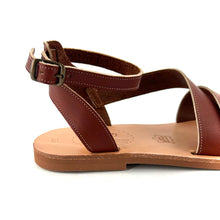 Charger l'image dans la galerie, Sandale ADONIA en Cuir Tannage Végétal Cognac