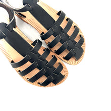 Charger l'image dans la galerie, Sandale Méduse JANA en Cuir Noir Tannage Végétal