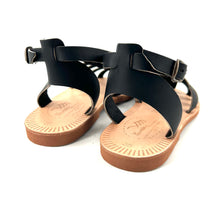 Charger l'image dans la galerie, Sandale Méduse JANA en Cuir Noir Tannage Végétal