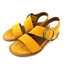 Load image into Gallery viewer, Sandale en Daim Ocre