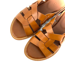 Charger l'image dans la galerie, Sandale en Cuir Camel