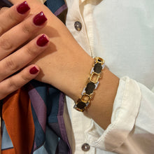 Load image into Gallery viewer, Bracelet Berry en Plaqué Or et Obsidienne Dorée