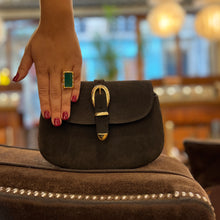 Charger l'image dans la galerie, Sac le COURCY FRIEDA en Velours Smoky Ebony