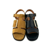 Load image into Gallery viewer, Sandale ROSILDA en Cuir Noir
