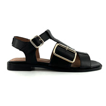 Load image into Gallery viewer, Sandale ROSILDA en Cuir Noir