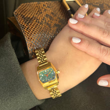 Charger l'image dans la galerie, Montre MINI MAGNUM Gold Basil Green Bracelet Maille Dorée