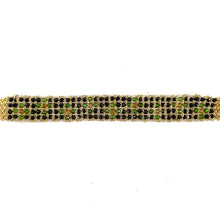 Load image into Gallery viewer, Bracelet en Maille Tissée en Vermeil et Pierres Semi-Précieuses
