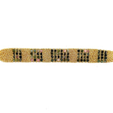 Load image into Gallery viewer, Bracelet GM en Maille Tissée en Vermeil et Pierres Semi-Précieuses
