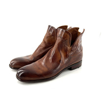 Charger l'image dans la galerie, Boots Zippé Arrière en Cuir Ultra Souple Cognac