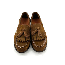 Charger l'image dans la galerie, Mocassin Pompons et Patte Frangée en Daim Corteccia