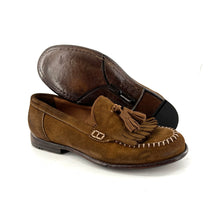 Charger l'image dans la galerie, Mocassin Pompons et Patte Frangée en Daim Corteccia