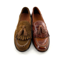 Charger l'image dans la galerie, Mocassin à Pompons et Patte Frangée en Cuir Cognac