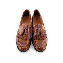 Charger l'image dans la galerie, Mocassin à Pompons et Patte Frangée en Cuir Cognac
