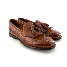 Charger l'image dans la galerie, Mocassin à Pompons et Patte Frangée en Cuir Cognac