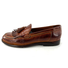 Charger l'image dans la galerie, Mocassin à Pompons et Patte Frangée en Cuir Cognac