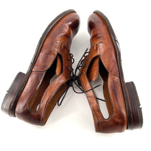 Charger l'image dans la galerie, Derby Ajouré en Cuir Cognac Veiné