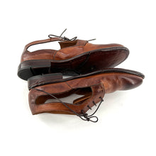 Charger l'image dans la galerie, Derby Ajouré en Cuir Cognac Veiné