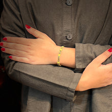 Charger l'image dans la galerie, Bracelet PM en Maille Tissée en Vermeil et Pierres Semi-Précieuses