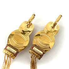 Load image into Gallery viewer, Longue Boucle d'Oreille SOLEIL en Turquoise et Corail