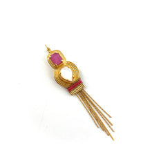 Load image into Gallery viewer, Longue Boucle d'Oreille SOLEIL Mauve et Blanche