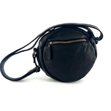 Charger l'image dans la galerie, Sac Rond en cuir Noir