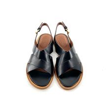 Charger l'image dans la galerie, Sandale Brides Croisées en Cuir Noir