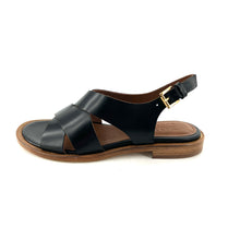 Charger l'image dans la galerie, Sandale Brides Croisées en Cuir Noir