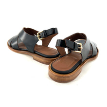 Charger l'image dans la galerie, Sandale Brides Croisées en Cuir Noir