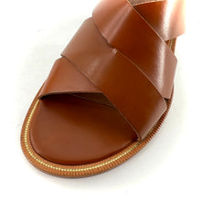 Charger l'image dans la galerie, Sandale Brides Croisées en Cuir Camel