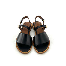 Charger l'image dans la galerie, Sandale Double Bride en Cuir Noir