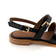 Charger l'image dans la galerie, Sandale Double Bride en Cuir Noir